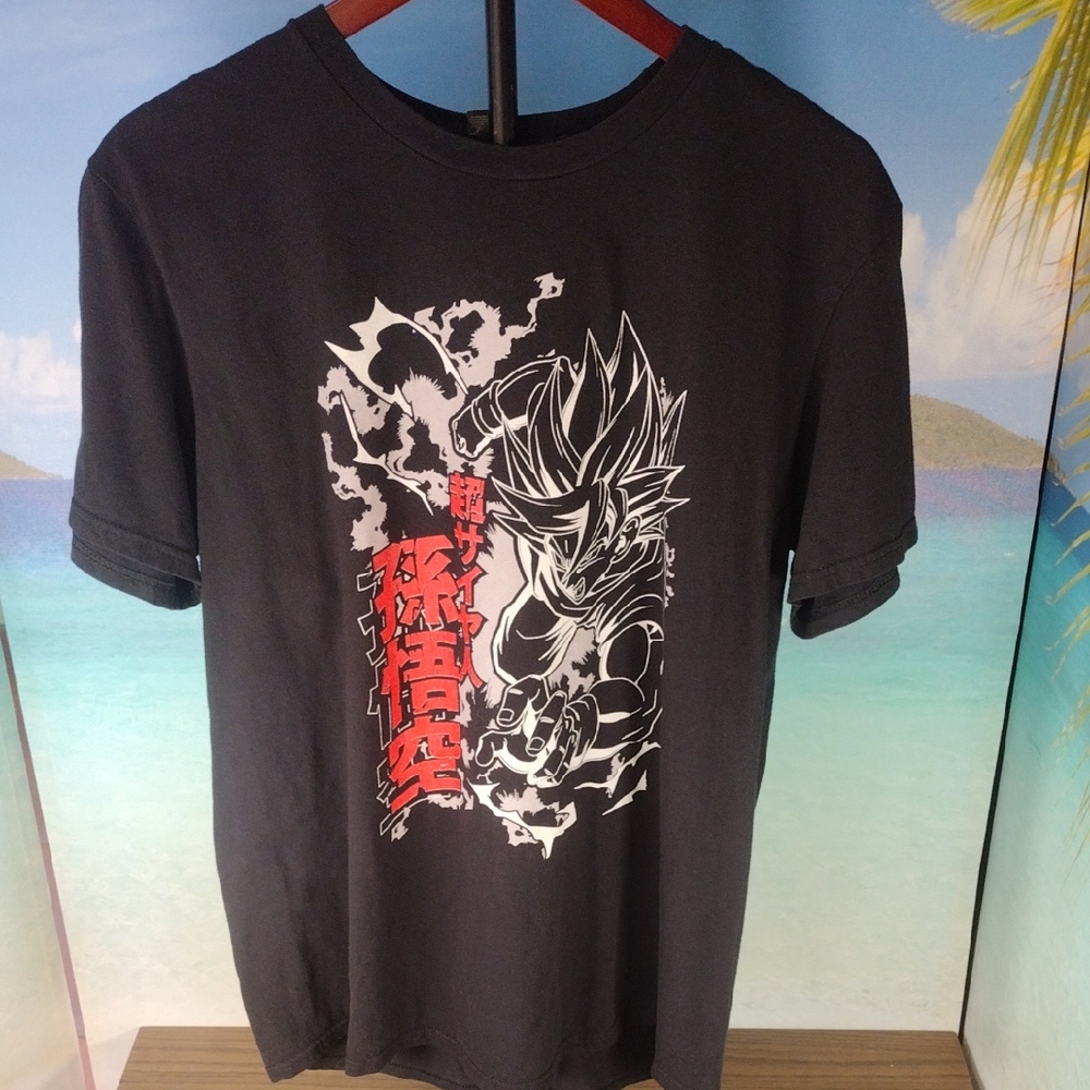 Dragon Ball Z Goku Anvil Black LG Short Sleeve Tee with Artistic Graphic
